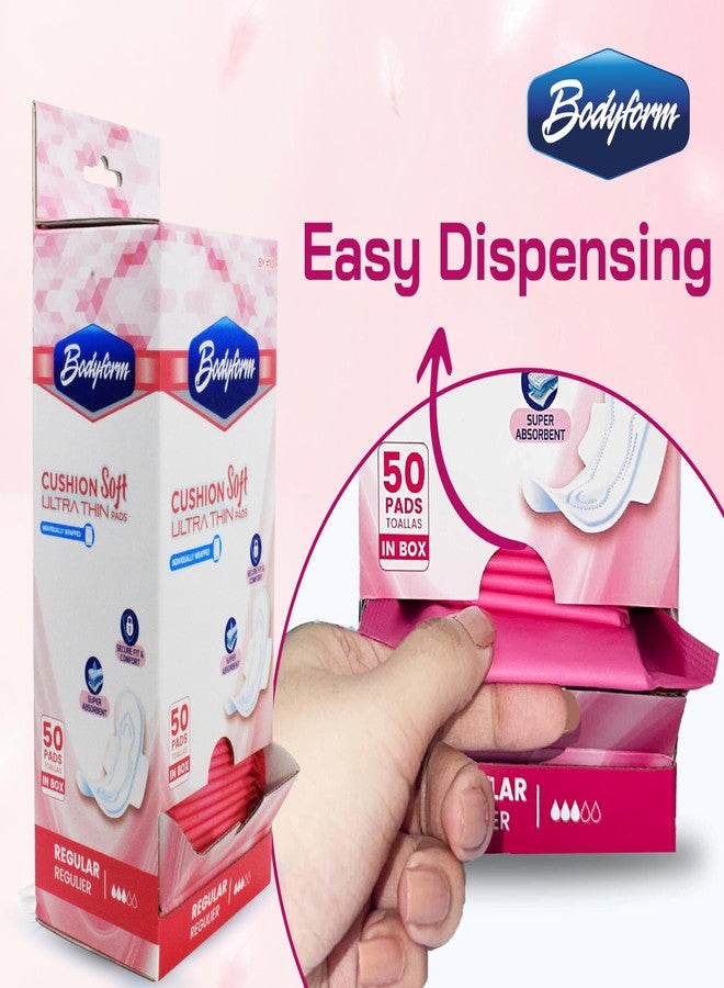 Bodyform Ultra Thin Sanitary Pads with Easy Pull‑Tab Dispenser | 50 Count (Pack of 1) Individually Wrapped Feminine Napkins for Schools, Offices and Public Restrooms - Image 2